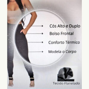 Calça legging feminina – recortes com forro