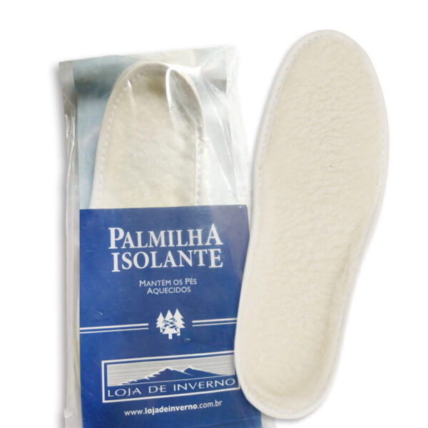 Palmilhas isolantes para crianças, infantil, forradas com lã, produto da Loja de Inverno.