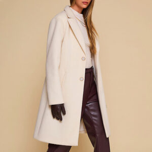 Manteau de lã com botões em degradê