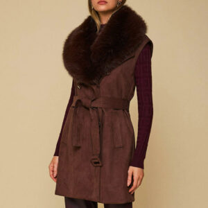 Casaco de suede 3 em 1