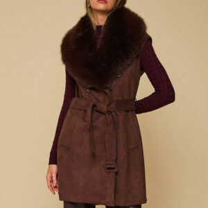 Casaco de suede 3 em 1